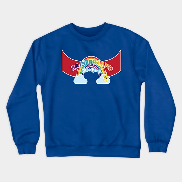 Retro '84 Rainbowland Color Guard Belt Crewneck Sweatshirt by DeepDiveThreads